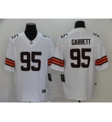 Nike Browns 95 Myles Garrett White 2020 New Vapor Untouchable Limited Jersey