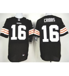 Nike Cleveland Browns 16 Josh Cribbs Brown Elite NFL Jersey