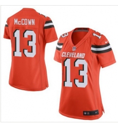 Women Nike Browns #13 Josh McCown Orange Alternate Stitched NFL New Elite Jersey