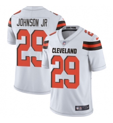 Youth Nike Browns #29 Duke Johnson Jr White Stitched NFL Vapor Untouchable Limited Jersey