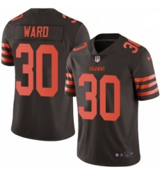 Youth Nike Cleveland Browns 30 Denzel Ward Limited Brown Rush Vapor Untouchable NFL Jersey