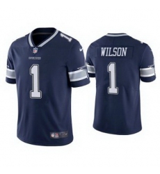 Men Dallas Cowboys 1 Cedrick Wilson Navy Vapor Limited Stitched Jersey