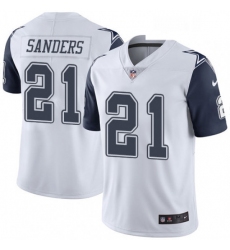 Mens Nike Dallas Cowboys 21 Deion Sanders Limited White Rush Vapor Untouchable NFL Jersey