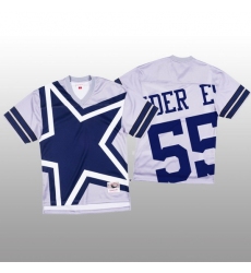 NFL Dallas Cowboys 55 Leighton Vander Esch White Men Mitchell  26 Nell Big Face Fashion Limited NFL Jersey