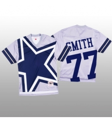 NFL Dallas Cowboys 77 Tyron Smith White Men Mitchell  26 Nell Big Face Fashion Limited NFL Jersey