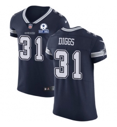 Nike Cowboys 31 Trevon Diggs Navy Blue Team Color Men Stitched With Established In 1960 Patch NFL Vapor Untouchable Elite Jersey