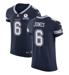 Nike Cowboys 6 Chris Jones Navy Blue Team Color Men Stitched With Established In 1960 Patch NFL Vapor Untouchable Elite Jersey