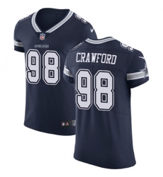 Nike Cowboys #98 Tyrone Crawford Navy Blue Team Color Mens Stitched NFL Vapor Untouchable Elite Jersey