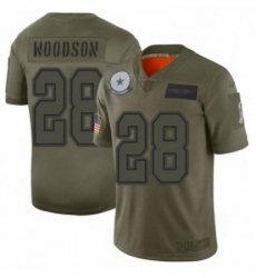 Womens Dallas Cowboys 28 Darren Woodson Limited Camo 2019 Salute to Service Football Jersey