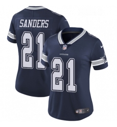 Womens Nike Dallas Cowboys 21 Deion Sanders Elite Navy Blue Team Color NFL Jersey