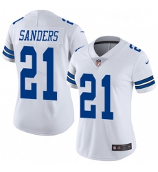 Womens Nike Dallas Cowboys 21 Deion Sanders White Vapor Untouchable Limited Player NFL Jersey