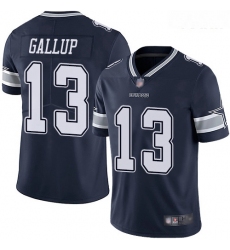 Cowboys #13 Michael Gallup Navy Blue Team Color Youth Stitched Football Vapor Untouchable Limited Jersey