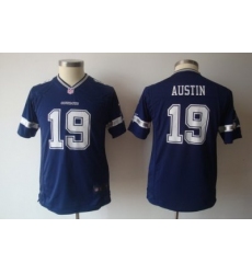 Youth Nike Dallas Cowboys #19 Miles Austin Blue Nike NFL Jerseys