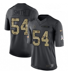 Youth Nike Dallas Cowboys 54 Jaylon Smith Limited Black 2016 Salute to Service NFL Jersey