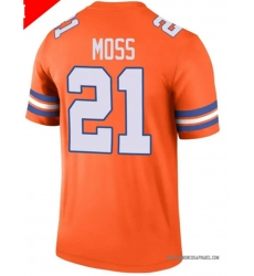 Men Denver Broncos 21 Riley Moss Orange F U S E Mile High Collection 1977 Throwback Vapor Limited Stitched Football Jersey