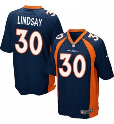 Men Nike Denver Broncos 30 Phillip Lindsay Game Navy Blue Alternate NFL Jersey