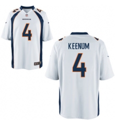 Mens Denver Broncos #4 Case Keenum Nike White Elite Jersey