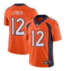 Nike Broncos #12 Paxton Lynch Orange Team Color Mens Stitched NFL Vapor Untouchable Limited Jersey