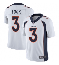 Broncos 3 Drew Lock White Youth Stitched Football Vapor Untouchable Limited Jersey