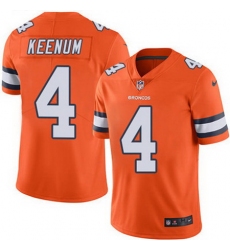 Nike Broncos #4 Case Keenum Orange Youth Stitched NFL Limited Rush Jersey