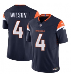 Youth Denver Broncos 4 Zach Wilson Navy 2024 F U S E  AlternateVapor Limited Stitched Football Jersey