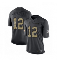 Men Detroit Lions 12 Danny Amendola Limited Black 2016 Salute to Service Football Jersey