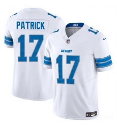 Men Detroit Lions 17 Tim Patrickn White 2024 F U S E Vapor Limited Stitched Jersey