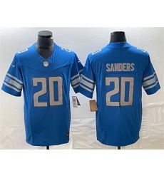 Men Detroit Lions 20 Barry Sanders Blue 2023 F U S E  Vapor Untouchable Limited Stitched Jersey