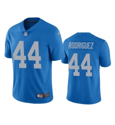 Men Detroit Lions 44 Malcolm Rodriguez Blue Vapor Untouchable Limited Stitched JerseyS