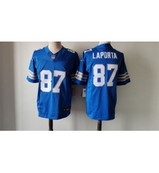 Men Detroit Lions 87 Sam LaPorta Blue 2024 F U S E  Vapor Limited Stitched Jersey