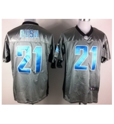 Nike Detroit Lions 21 Reggie Bush Grey Elite Shadow NFL Jersey