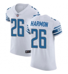 Nike Detroit Lions 26 Duron Harmon White Men Stitched NFL New Elite Jersey