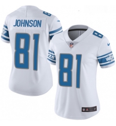 Womens Nike Detroit Lions 81 Calvin Johnson Limited White Vapor Untouchable NFL Jersey