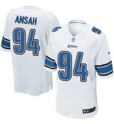 Nike Lions #94 Ziggy Ansah White Youth Stitched NFL Elite Jersey