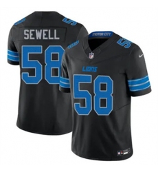 Youth Detroit Lions 58 Penei Sewell Black 2024 F U S E Alternate Vapor Limited Stitched Jersey