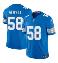 Youth Detroit Lions 58 Penei Sewell Blue 2024 F U S E Alternate Vapor Limited Stitched Jersey