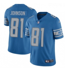 Youth Nike Detroit Lions 81 Calvin Johnson Elite Light Blue Team Color NFL Jersey