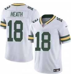 Men Green Bay Packers 18 Malik Heath White Vapor Untouchable Limited Stitched Jersey