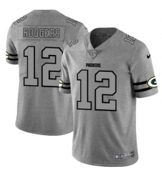 Nike Packers 12 Aaron Rodgers 2019 Gray Gridiron Gray Vapor Untouchable Limited Jersey