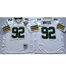 Packers 92 Reggie White White Throwback Jersey