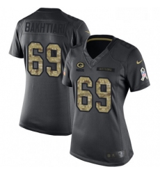 Womens Nike Green Bay Packers 69 David Bakhtiari Limited Black 2016 Salute to Service NFL Jersey