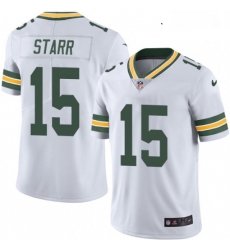 Youth Nike Green Bay Packers 15 Bart Starr White Vapor Untouchable Limited Player NFL Jersey