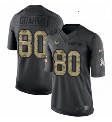 Youth Nike Green Bay Packers 80 Jimmy Graham Limited Black 2016 Salute to Service NFL Jersey