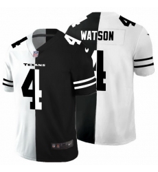 Houston Texans 4 Deshaun Watson Men Black V White Peace Split Nike Vapor Untouchable Limited NFL Jersey