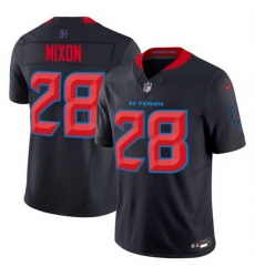 Men Houston Texans 28 Joe Mixon Navy 2024 2nd Alternate F U S E Vapor Stitched Jersey