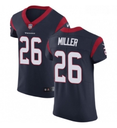 Men Nike Houston Texans 26 Lamar Miller Navy Blue Team Color Vapor Untouchable Elite Player NFL Jersey