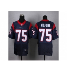 Nike Houston Texans 75 Vince Wilfork blue Elite NFL Jersey