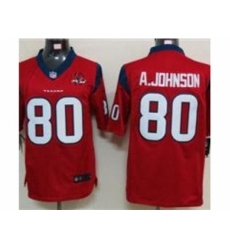 Nike Houston Texans 80 Andre Johnson red Limited W 10th Patch NFL Jersey