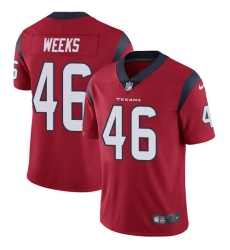 Nike Texans #46 Jon Weeks Red Alternate Mens Stitched NFL Vapor Untouchable Limited Jersey