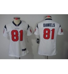 Nike Women Houston Texans #81 Daniels White Color[NIKE LIMITED Jersey]